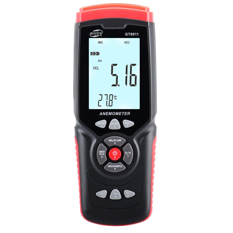 BENETECH GT8911 Handheld Digital LCD Hot Wire Anemometer - free shipping - PMC TechLife - Order now!