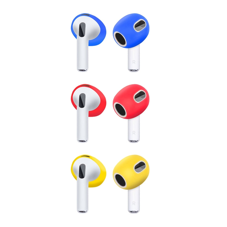 3 Pairs Earphone Silicone Earmuffs For AirPods 3(Blue+Red+Yellow) - For AirPods 3 by PMC TechLife | Online Shopping South Africa | PMC TechLife