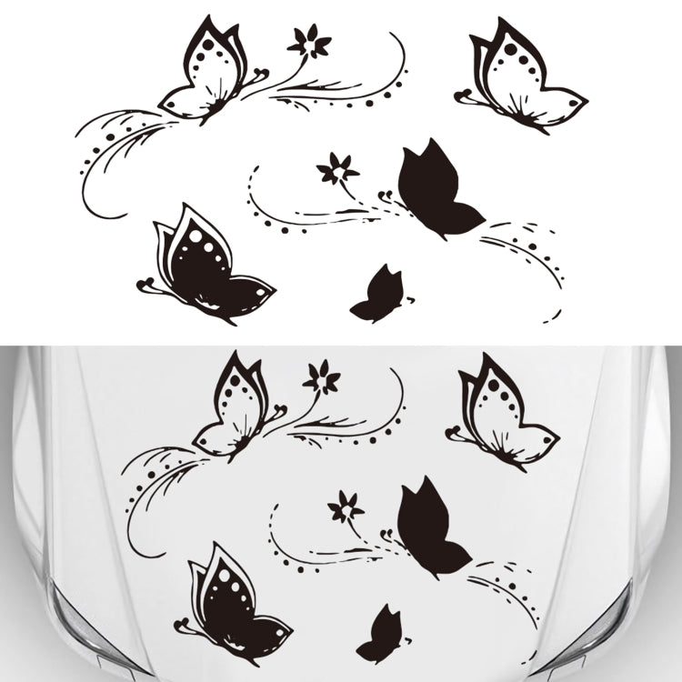 D-907 Butterflies Pattern Car Modified Decorative Sticker(Black) - Decorative Sticker by PMC TechLife | Online Shopping South Africa | PMC TechLife