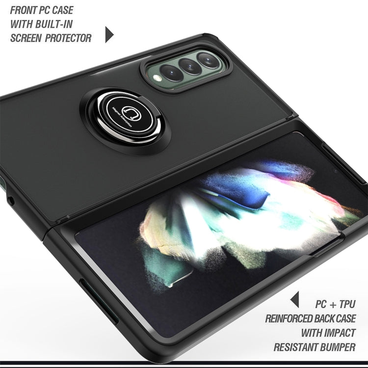 For Samsung Galaxy Z Fold4 Q Shadow 1 Series TPU + PC Holder Phone Case(Black) - free shipping - PMC TechLife - Order now!