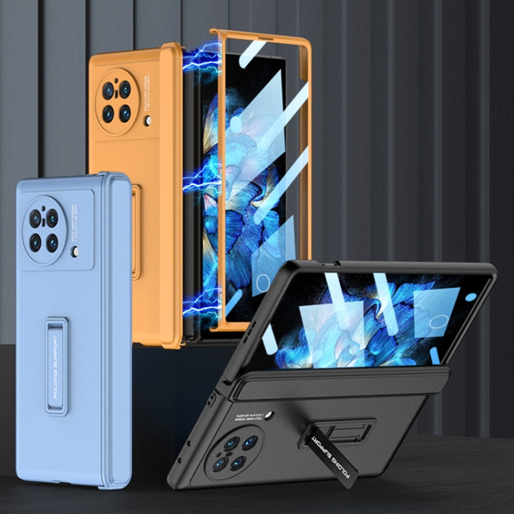 For vivo X Fold GKK Magnetic Hinge Flip Phone Case with Holder(Orange) - vivo Cases by GKK | Online Shopping South Africa | PMC TechLife | Buy Now Pay Later Mobicred