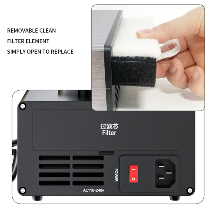 TBK D-201 2 in 1 Intelligent Constant Temperature Soldering Iron With Solder Smoking Absorber Tool, US Plug - free shipping - PMC TechLife - Order now!