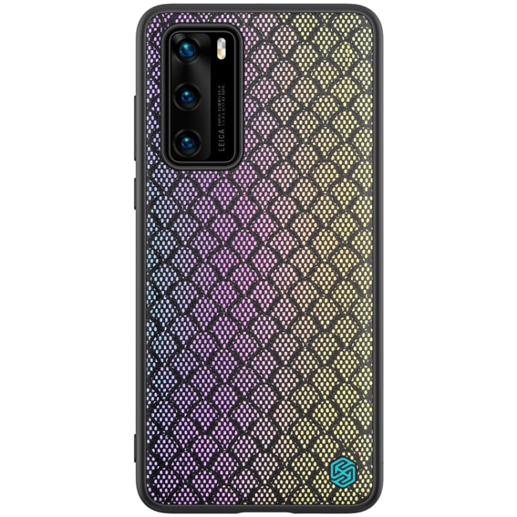 For Huawei P40 NILLKIN Glorious Series TPU + PC 3D Geometric Texture Reflective Mobile Phone Protective Case(Rainbow Light) - Huawei Cases by NILLKIN | Online Shopping South Africa | PMC Jewellery