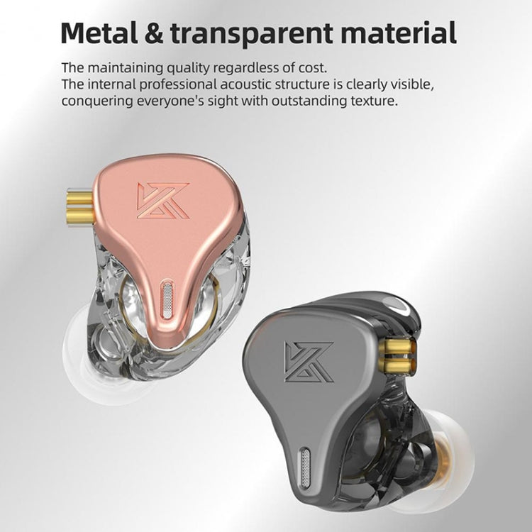 KZ-DQ6S 1.2m Three-Unit Dynamic Subwoofer In-Ear Headphones, Style:Without Microphone(Pink) - free shipping - PMC TechLife - Order now!