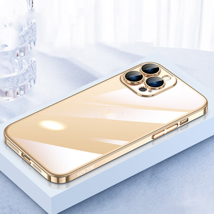 For iPhone 12 Pro Max SULADA JINGJIA Series Lens Protector PC Phone Case(Gold) - iPhone 12 Pro Max Cases by SULADA | Online Shopping South Africa | PMC TechLife | Buy Now Pay Later Mobicred