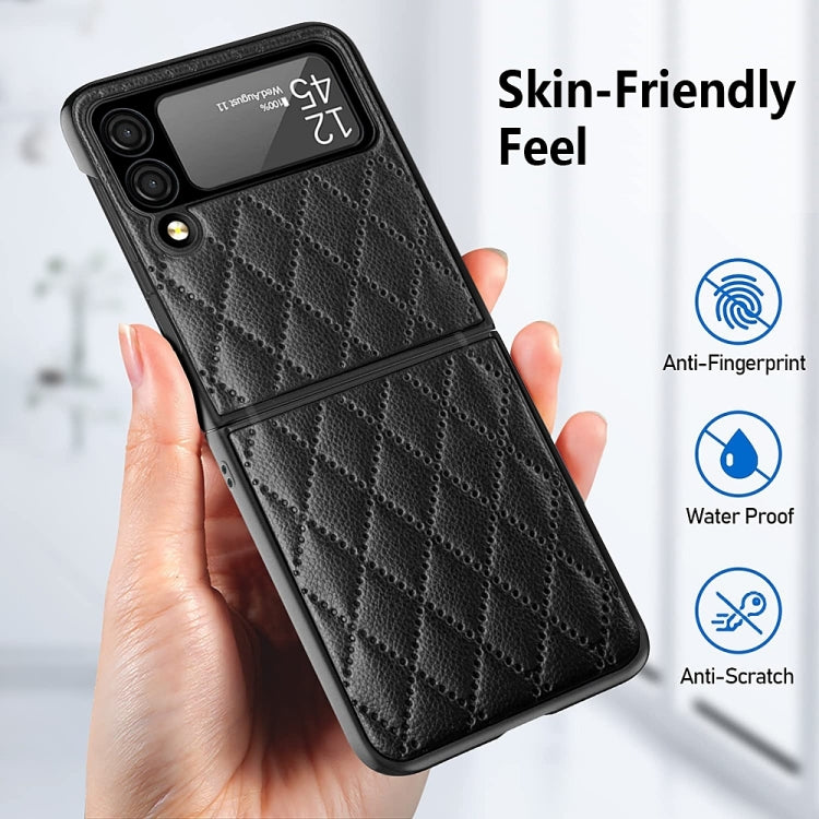 For Samsung Galaxy Z Flip4 Diamond Lattice Hinge Phone Case(Black) - free shipping - PMC TechLife - Order now!