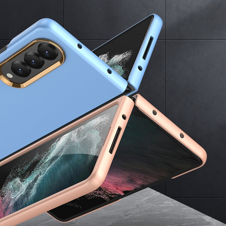 For Samsung Galaxy Z Fold4 GKK Ultra-thin Electroplating Lens Frame Phone Case(White) - free shipping - PMC TechLife - Order now!