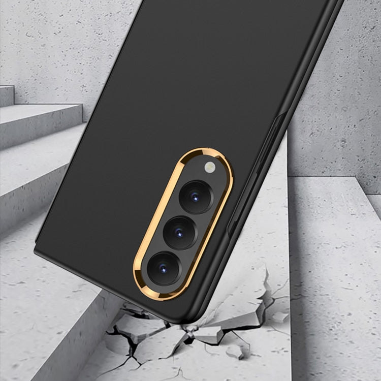For Samsung Galaxy Z Fold4 GKK Ultra-thin Electroplating Lens Frame Phone Case(Rose Gold) - Galaxy Z Fold4 5G Cases by GKK | Online Shopping South Africa | PMC TechLife | Buy Now Pay Later Mobicred