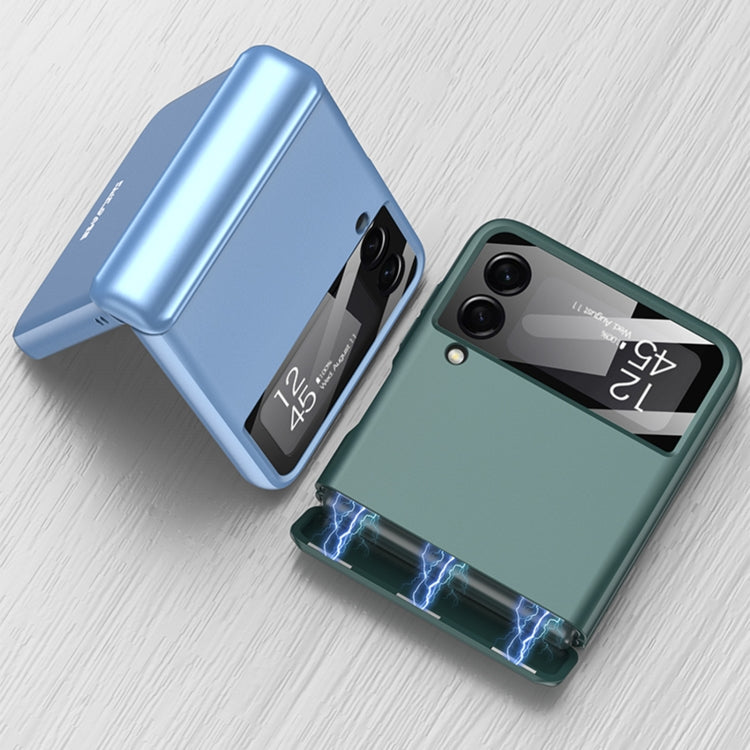For Samsung Galaxy Z Flip4 GKK Magnetic Fold All-inclusive Protective Phone Case(Blue) - Galaxy Z Flip4 5G Cases by GKK | Online Shopping South Africa | PMC TechLife | Buy Now Pay Later Mobicred