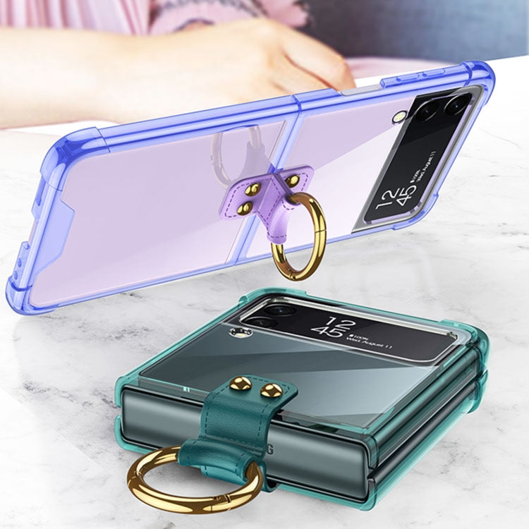 For Samsung Galaxy Z Flip4 GKK Airbag Protective Phone Case with Ring(Pink) - Galaxy Z Flip4 5G Cases by GKK | Online Shopping South Africa | PMC TechLife