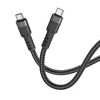 hoco U110 60W USB-C / Type-C to USB-C / Type-C Charging Data Cable，Length：1.2m(Black) - USB-C & Type-C Cable by hoco | Online Shopping South Africa | PMC Jewellery