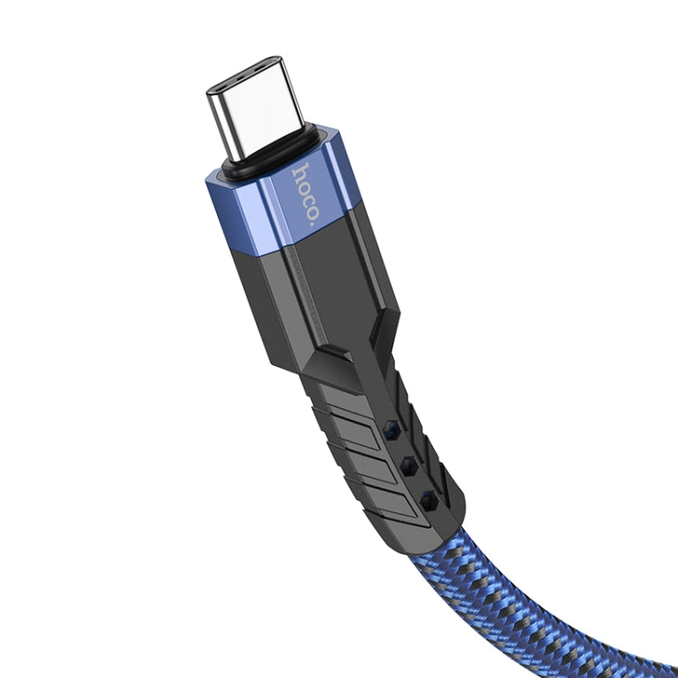 hoco U110 60W USB-C / Type-C to USB-C / Type-C Charging Data Cable，Length：1.2m(Blue) - USB-C & Type-C Cable by hoco | Online Shopping South Africa | PMC Jewellery
