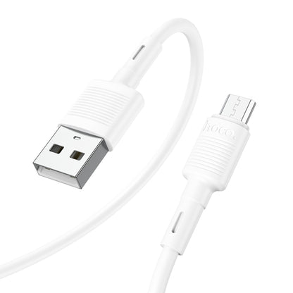 hoco X83 2.4A USB to Micro USB Victory Charging Data Cable，Length：1m(White) - Micro USB Cable by hoco | Online Shopping South Africa | PMC Jewellery