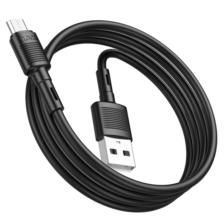 hoco X83 2.4A USB to Micro USB Victory Charging Data Cable，Length：1m(White) - Micro USB Cable by hoco | Online Shopping South Africa | PMC Jewellery