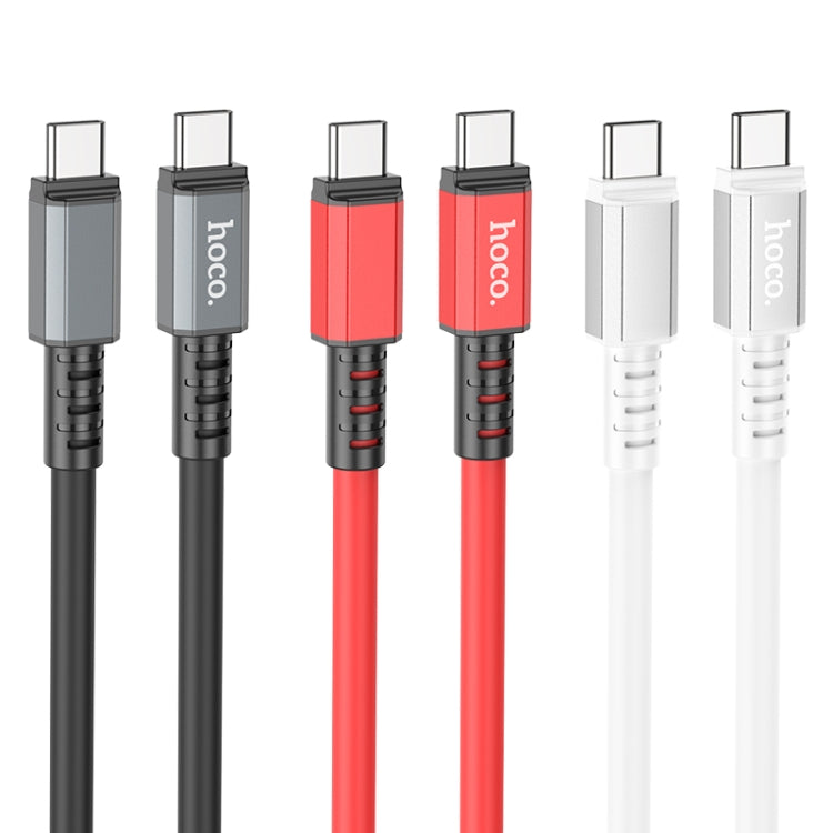 hoco X85 60W USB-C / Type-C to USB-C / Type-C Strength Charging Data Cable，Length：1m(White) - USB-C & Type-C Cable by hoco | Online Shopping South Africa | PMC Jewellery