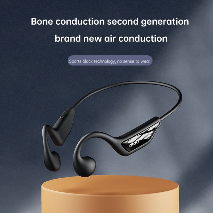 Dido W11S Bone Conduction Waterproof Wireless Bluetooth Sports Earphone(Black) - Sport Earphone by PMC TechLife | Online Shopping South Africa | PMC TechLife