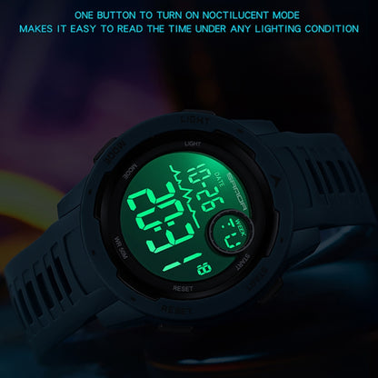 SANDA 2125 Luminous Waterproof Dual Display Electronic Watch(Blue) - Silicone Strap Watches by SANDA | Online Shopping South Africa | PMC Jewellery | Buy Now Pay Later Mobicred