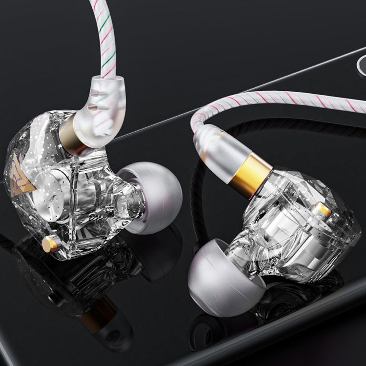 QKZ SK8 3.5mm Sports In-ear Dynamic HIFI Monitor Earphone with Mic(White) - In Ear Wired Earphone by QKZ | Online Shopping South Africa | PMC Jewellery