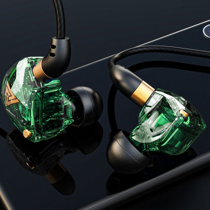 QKZ SK8 3.5mm Sports In-ear Dynamic HIFI Monitor Earphone with Mic(Green) - In Ear Wired Earphone by QKZ | Online Shopping South Africa | PMC Jewellery