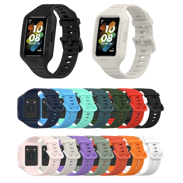 For Huawei Band 10 / 9 / 8 / 7 / 6 Universal Integrated Silicone Watch Band(White) - Watch Bands by PMC TechLife | Online Shopping South Africa | PMC TechLife | Buy Now Pay Later Mobicred