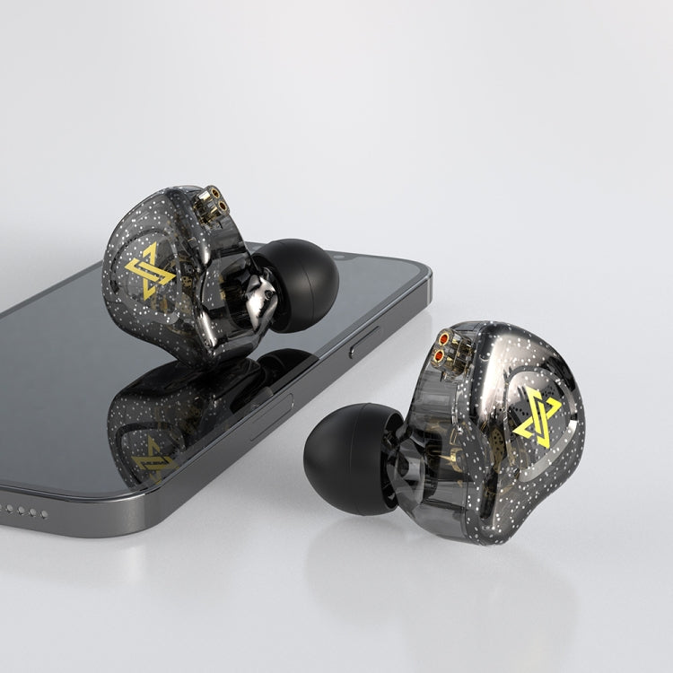 QKZ AK6 MAX In-ear Dynamic Subwoofer Wire-controlled Earphone, Version:Standard Version(Transparent Black) - In Ear Wired Earphone by QKZ | Online Shopping South Africa | PMC TechLife | Buy Now Pay Later Mobicred