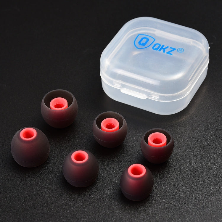 QKZ GJES 6-in-1 In-Ear Earphone Silicone Ear Caps(Black Red) - Anti-dust & Ear Caps by QKZ | Online Shopping South Africa | PMC TechLife | Buy Now Pay Later Mobicred