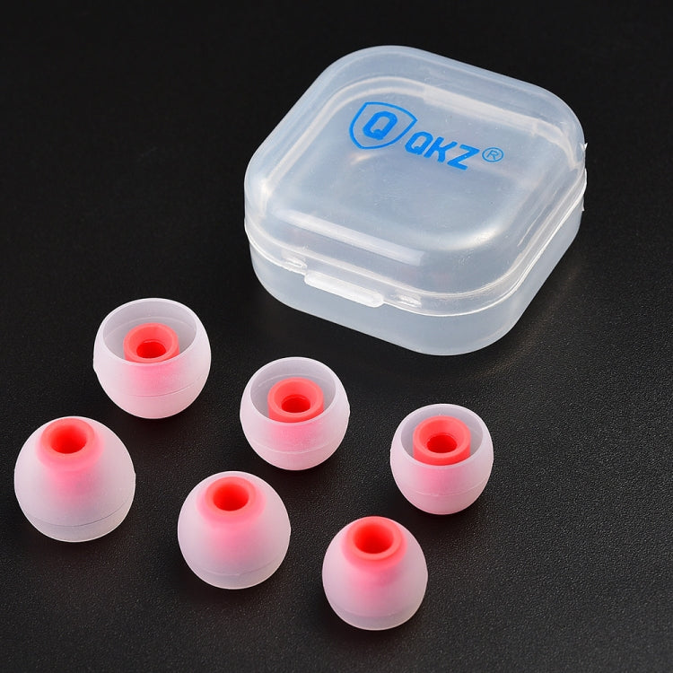 QKZ GJES 6-in-1 In-Ear Earphone Silicone Ear Caps(White Red) - Anti-dust & Ear Caps by QKZ | Online Shopping South Africa | PMC TechLife
