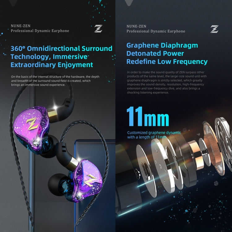 QKZ ZEN In-ear Subwoofer Wire-controlled Music Running Sports Earphone with Mic(Black) - In Ear Wired Earphone by QKZ | Online Shopping South Africa | PMC Jewellery