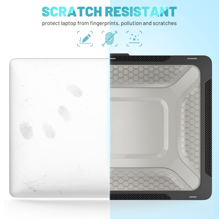 PC + TPU Honeycomb Laptop Protective Case For MacBook Pro 14.2 inch A2442 2021(Cool Black) - MacBook Pro Cases by PMC TechLife | Online Shopping South Africa | PMC TechLife