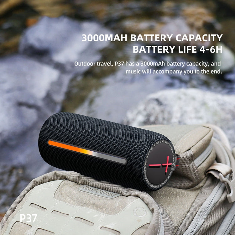 HOPESTAR P37 Outdoor Portable RGB Light Waterproof Wireless Bluetooth Speaker(Grey) - Waterproof Speaker by HOPESTAR | Online Shopping South Africa | PMC Jewellery