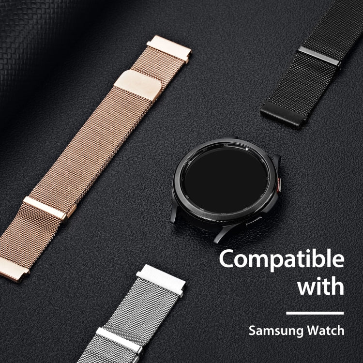 DUX DUCIS Milanese Watch Band For Samsung Watch Series 20mm(Black) - Watch Bands by DUX DUCIS | Online Shopping South Africa | PMC TechLife | Buy Now Pay Later Mobicred