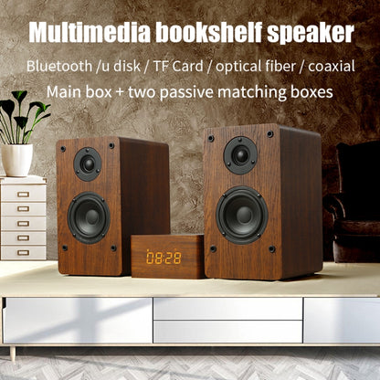 D1 Coaxial Card Bluetooth Wooden Desktop Speaker(Brown) - Desktop Speaker by PMC Jewellery | Online Shopping South Africa | PMC Jewellery