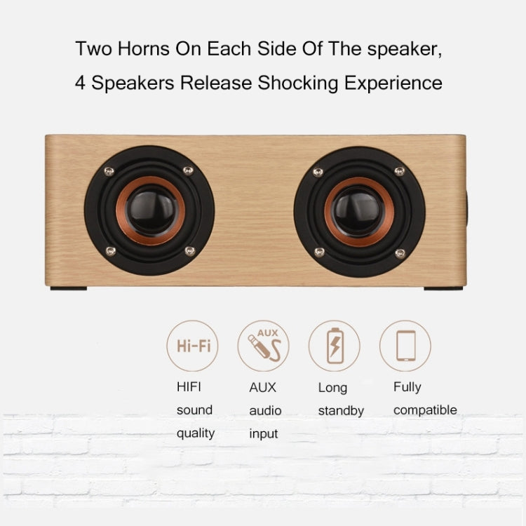 Q5 Home Computer TV Wooden Wireless Bluetooth Speaker(Black Walnut) - Desktop Speaker by PMC Jewellery | Online Shopping South Africa | PMC Jewellery