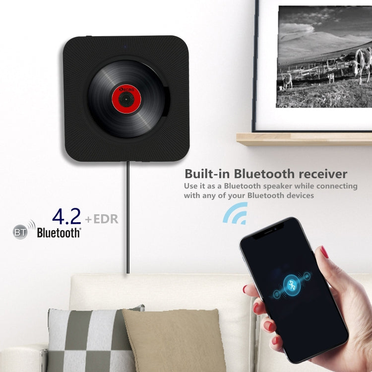 Kecag KC-808 6W Wall Mounted Bluetooth CD Player(Black) - free shipping - PMC TechLife - Order now!