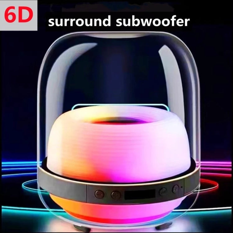 L20 15W Transparent Luminous 6D Stereo Wireless Bluetooth Speaker(Black) - Desktop Speaker by PMC TechLife | Online Shopping South Africa | PMC TechLife