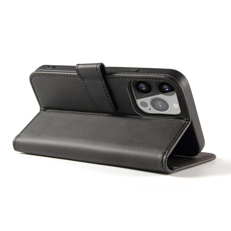 For iPhone 14 Pro Calf Texture Buckle Flip Leather Phone Case(Black) - iPhone 14 Pro Cases by PMC TechLife | Online Shopping South Africa | PMC TechLife | Buy Now Pay Later Mobicred