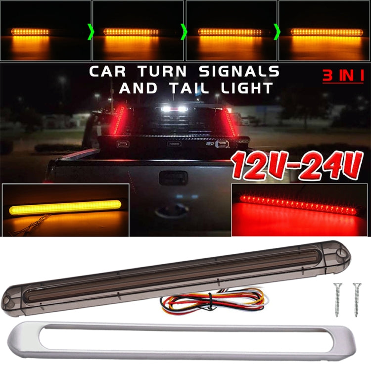 2 PCS 72LEDs Two-color Brake Turn Tail Light(Red Shell Red Light + Flowing Yellow Light) - Turn Signal by PMC TechLife | Online Shopping South Africa | PMC TechLife | Buy Now Pay Later Mobicred