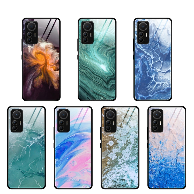 For Xiaomi 12 Lite Marble Pattern Glass Protective Case(Water Waves) - free shipping - PMC TechLife - Order now!
