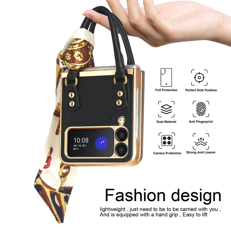 For Samsung Galaxy Z Flip3 5G GKK Handbag Design Leather + PC Phone Case(Green) - free shipping - PMC TechLife - Order now!