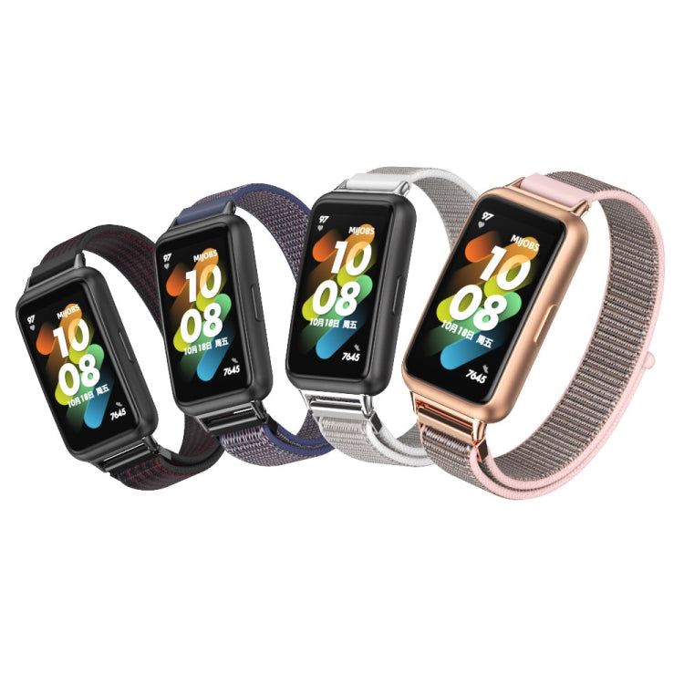 For Huawei Band 7 / 7 NFC Mijobs Breathable Nylon Watch Band(Bright Gold) - Watch Bands by MIJOBS | Online Shopping South Africa | PMC TechLife | Buy Now Pay Later Mobicred