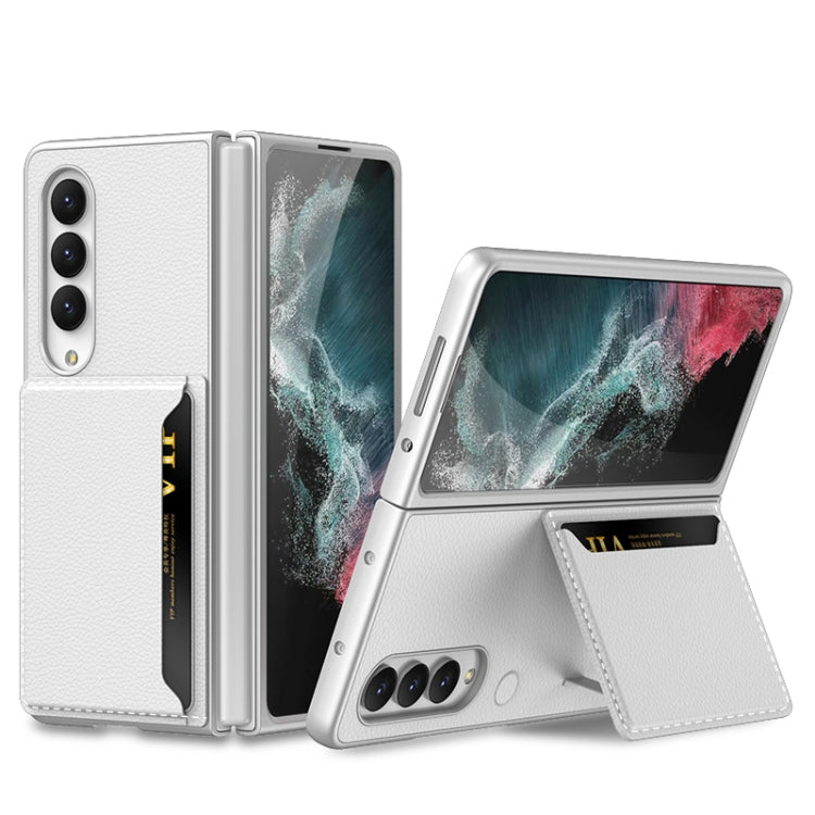 For Samsung Galaxy Z Fold4 GKK Ultra-thin Leather Phone Case with Card Slots(Silver) - Galaxy Z Fold4 5G Cases by GKK | Online Shopping South Africa | PMC TechLife | Buy Now Pay Later Mobicred