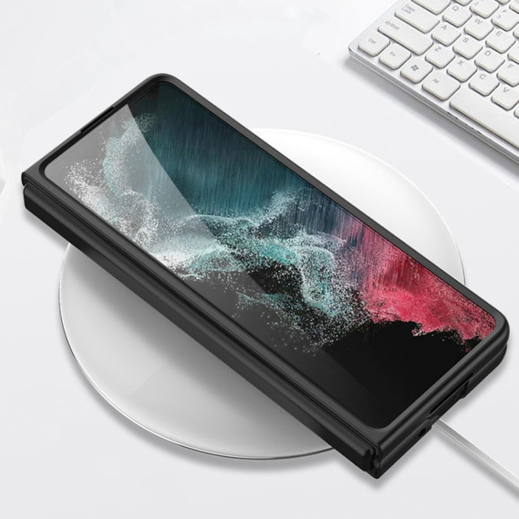 For Samsung Galaxy Z Fold4 GKK Ultra-thin Leather Phone Case with Card Slots(Silver) - Galaxy Z Fold4 5G Cases by GKK | Online Shopping South Africa | PMC TechLife | Buy Now Pay Later Mobicred