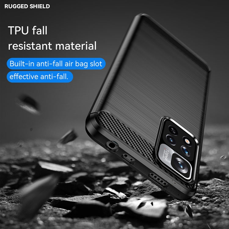 For Xiaomi Redmi Note 11 Pro / Note 11 Pro+ Brushed Texture Carbon Fiber TPU Case(Black) - free shipping - PMC TechLife - Order now!