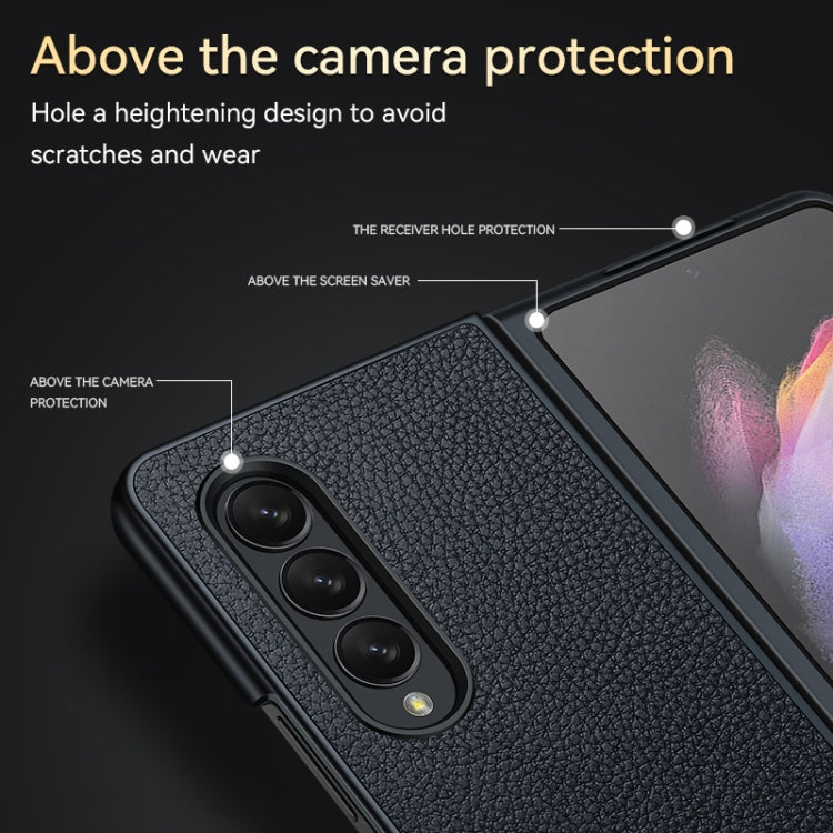 For Samsung Galaxy Z Fold4 SULADA Shockproof TPU + Handmade Leather Phone Case(Green) - Galaxy Z Fold4 5G Cases by SULADA | Online Shopping South Africa | PMC TechLife | Buy Now Pay Later Mobicred