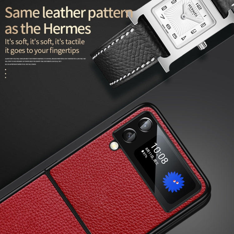 For Samsung Galaxy Z Flip4 SULADA Shockproof TPU + Handmade Leather Phone Case(Green) - free shipping - PMC TechLife - Order now!