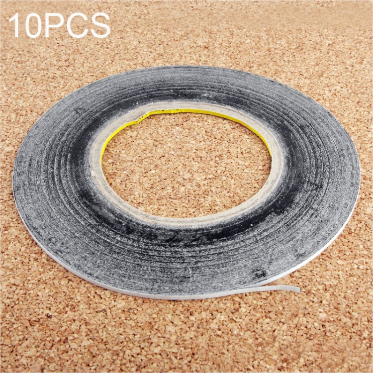 10 PCS 1mm Double Sided Adhesive Sticker Tape for Phone Touch Panel Repair, Length: 50m(Black) - free shipping - PMC TechLife - Order now!