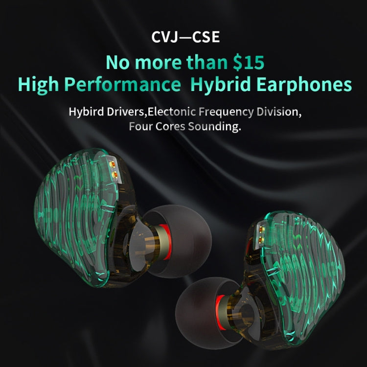 CVJ-CSE Ring Iron Hybrid Music Running Sports In-Ear Wired Headphone, Style:Without Mic(Black) - In Ear Wired Earphone by CVJ | Online Shopping South Africa | PMC Jewellery