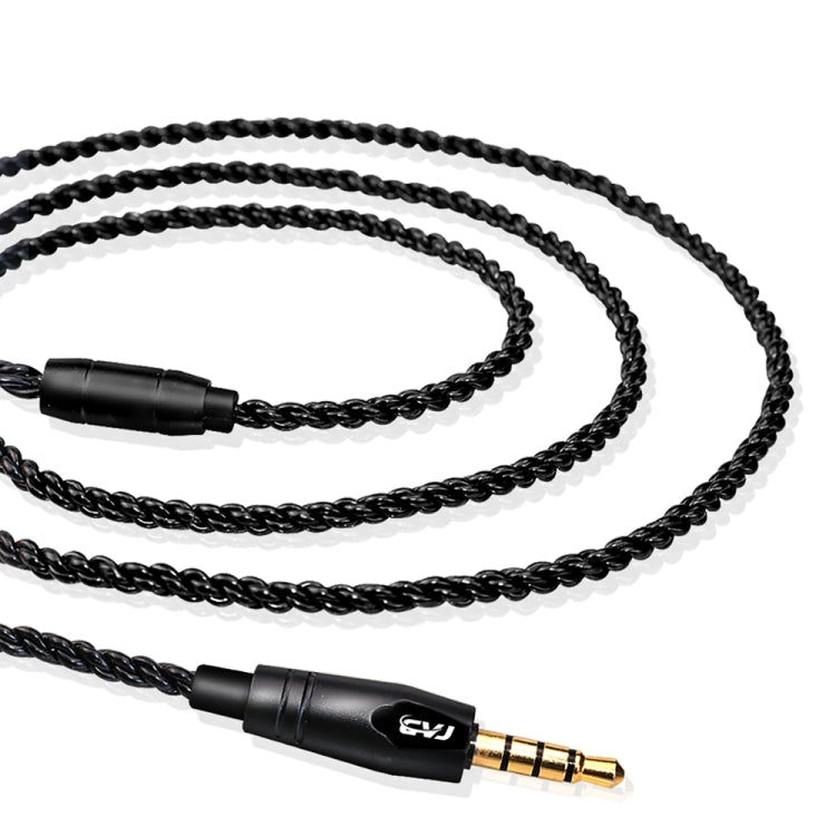CVJ-V1 1.25m Oxygen-free Copper Silver Plated Upgrade Cable For MMCX Earphones, Without Mic - Cable & Splitter by CVJ | Online Shopping South Africa | PMC TechLife | Buy Now Pay Later Mobicred