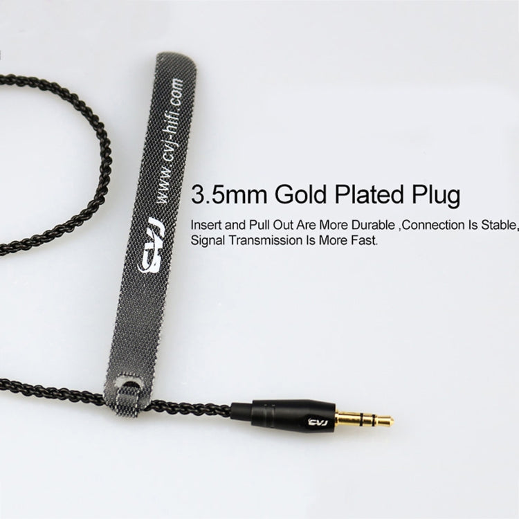 CVJ-V1 1.25m Oxygen-free Copper Silver Plated Upgrade Cable For MMCX Earphones, Without Mic - Cable & Splitter by CVJ | Online Shopping South Africa | PMC TechLife | Buy Now Pay Later Mobicred