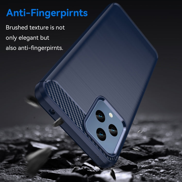 For T-Mobile REVVL 6 5G Brushed Texture Carbon Fiber TPU Phone Case (Blue) - More Brand by PMC TechLife | Online Shopping South Africa | PMC TechLife